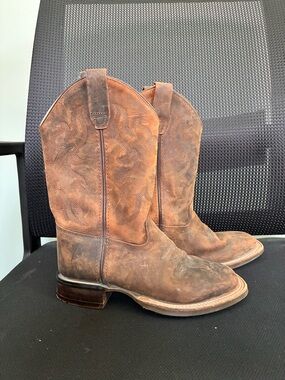 Cody James Boys Kids Ranger Western Cowboy Broad Square Toe Brown Size 2